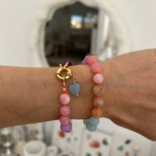 Load image into Gallery viewer, XL Rainbow bracelet with orange thread