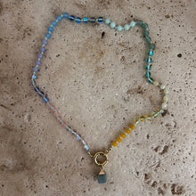 Load image into Gallery viewer, mint pastel Rainbow necklace with quartz