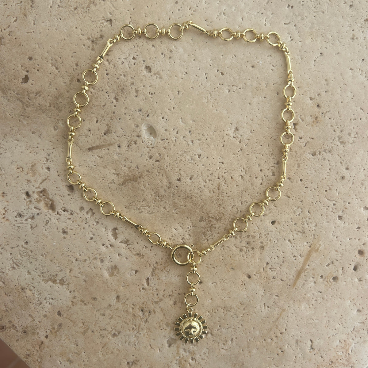 ★RECTO★IBIZA FORMICA BOLD NECKLACE★6445★Gold★韓国★人気 Amazing Carolyn Tyler 22K Gold Crystal Opal & Pearl Fishnet