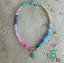 Load image into Gallery viewer, Colorful Opal Rainbow necklace