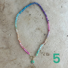 Load image into Gallery viewer, Colorful Opal Rainbow necklace