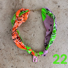 Load image into Gallery viewer, Bandana necklace neon edition