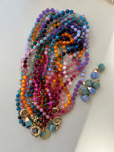 Rainbow necklace with orange thread – bonk ibiza