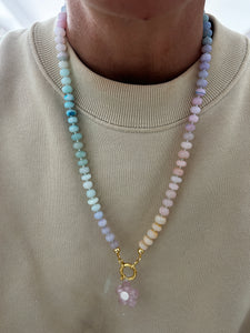 Large pastel Opal Rainbownecklace