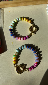 Chunky Gemstone Rainbow bracelet