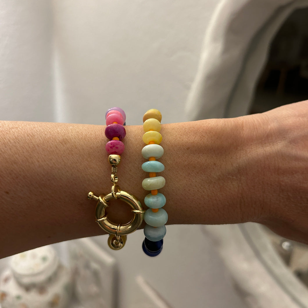 Chunky Gemstone Rainbow bracelet
