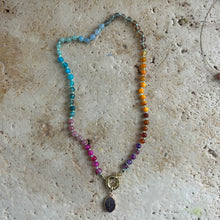 Load image into Gallery viewer, Rainbow necklace with new charm