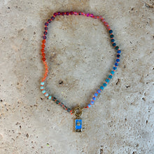 Laden Sie das Bild in den Galerie-Viewer, Rainbow necklace with orange thread