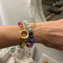 Load image into Gallery viewer, Chunky Gemstone Rainbow bracelet