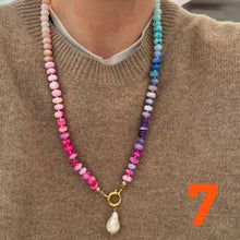 Laden Sie das Bild in den Galerie-Viewer, Colorful Opal Rainbow necklace