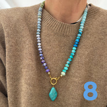 Laden Sie das Bild in den Galerie-Viewer, Colorful Opal Rainbow necklace