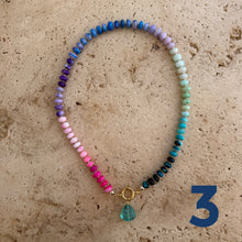 Laden Sie das Bild in den Galerie-Viewer, Colorful Opal Rainbow necklace