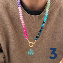 Laden Sie das Bild in den Galerie-Viewer, Colorful Opal Rainbow necklace