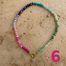 Laden Sie das Bild in den Galerie-Viewer, Colorful Opal Rainbow necklace