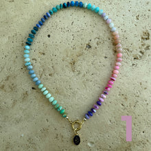 Laden Sie das Bild in den Galerie-Viewer, Colorful Opal Rainbow necklace