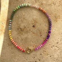 Load image into Gallery viewer, Chunky gemstone Rainbow necklace