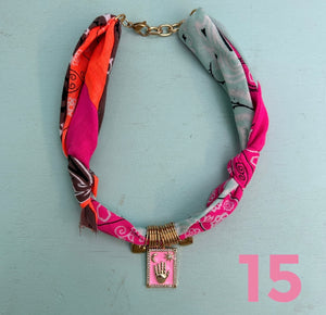 Bandana necklace neon/pastel edition