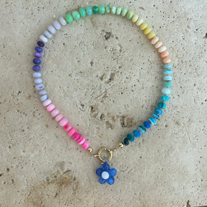Opal Rainbow necklace with charm