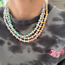 Load image into Gallery viewer, Pastel Opal &amp; Pearls necklace