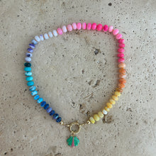 Load image into Gallery viewer, Opal Rainbow necklace with charm
