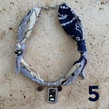 Load image into Gallery viewer, SILVER winteryBandana necklace