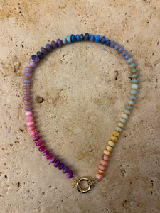 Chunky gemstone Rainbow necklace
