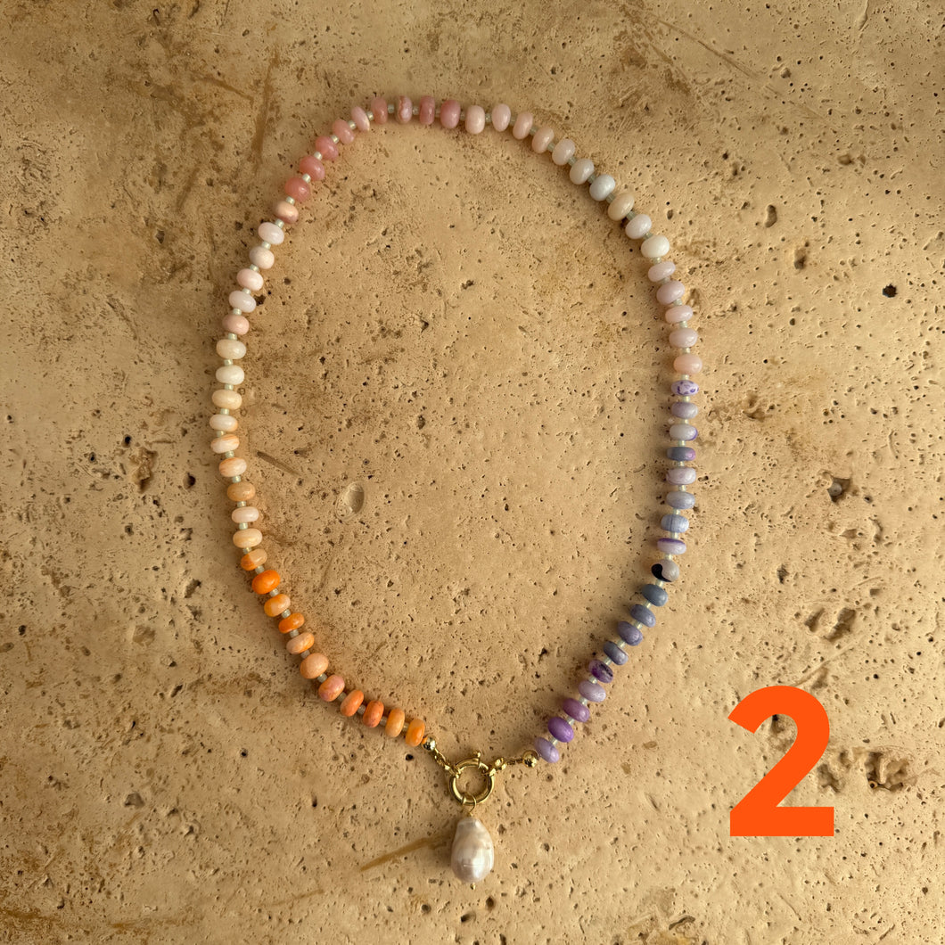 Pastel Opal Rainbow necklace