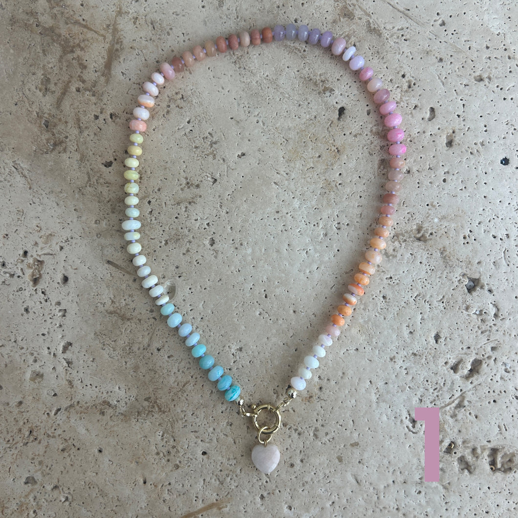 Pastel Opal Rainbow necklace
