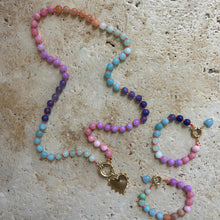 Charger l'image dans la galerie, XL Rainbow necklace with orange thread