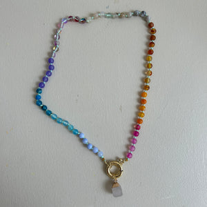 mint pastel Rainbow necklace for Maureen