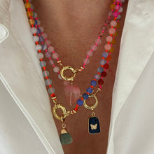 Charger l&#39;image dans la galerie, Rainbow necklace with orange thread